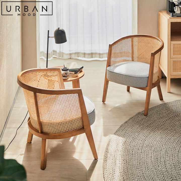 AILEN Rustic Rattan Dining Chair