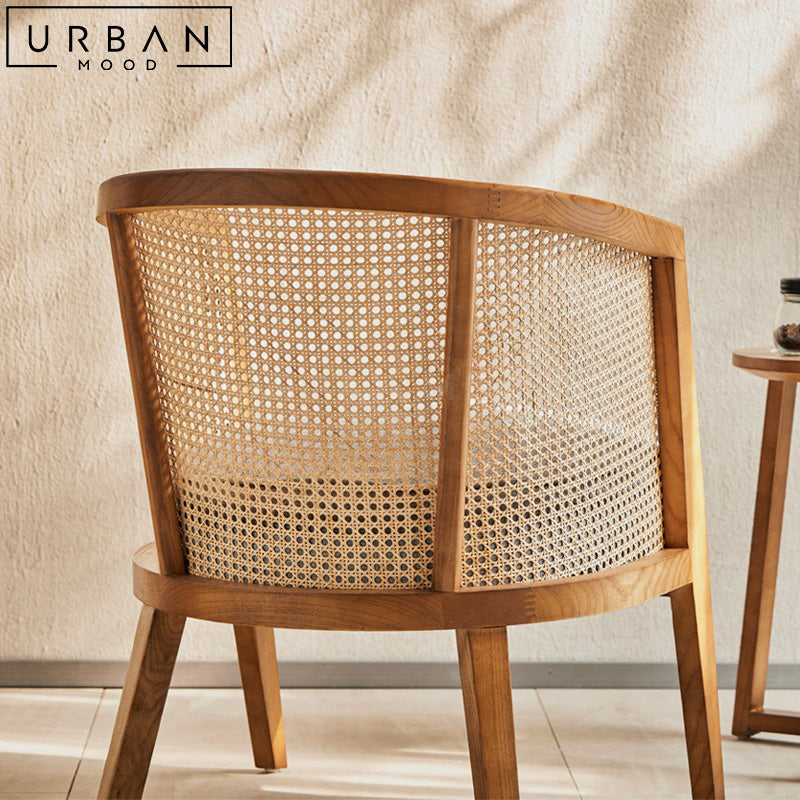 AILEN Rustic Rattan Dining Chair