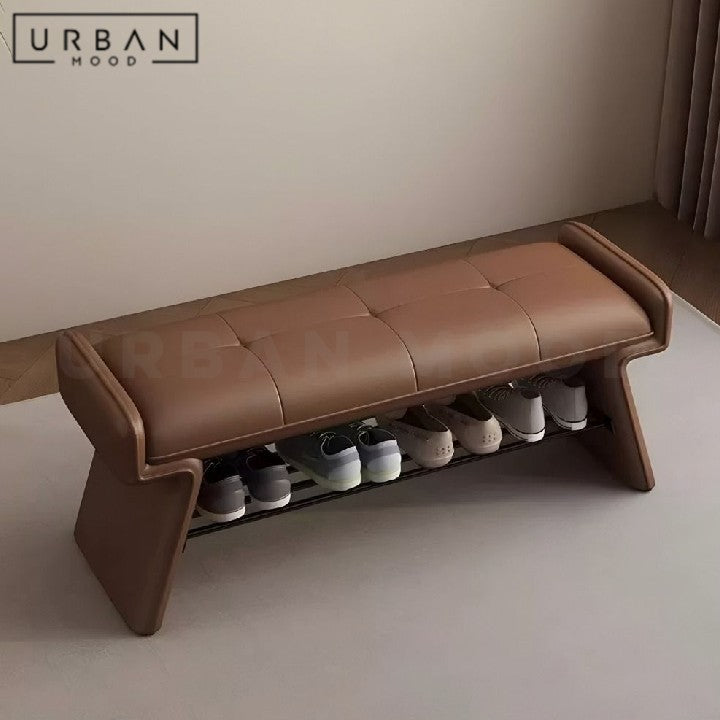 AISSATOU Modern Leather Bench