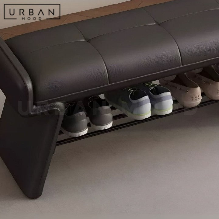 AISSATOU Modern Leather Bench
