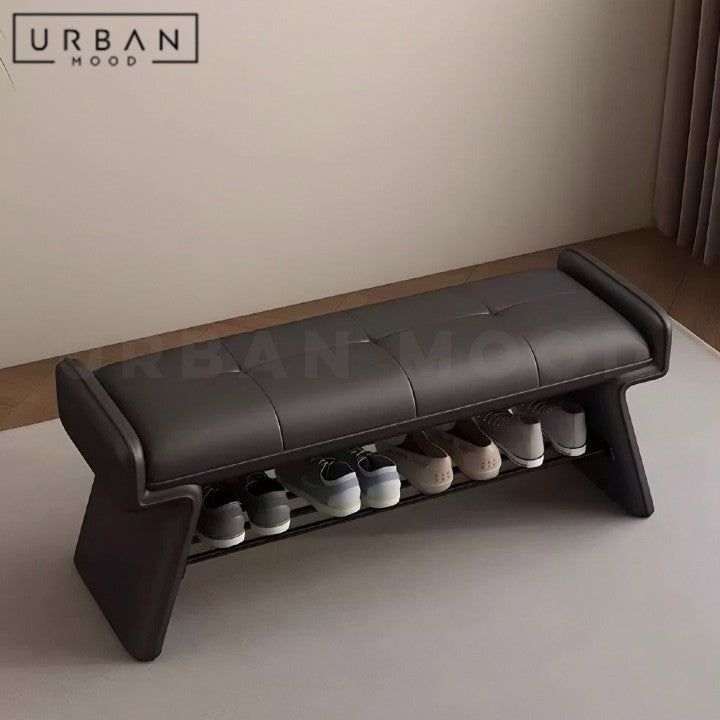 AISSATOU Modern Leather Bench