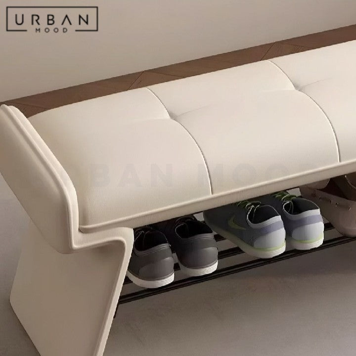 AISSATOU Modern Leather Bench