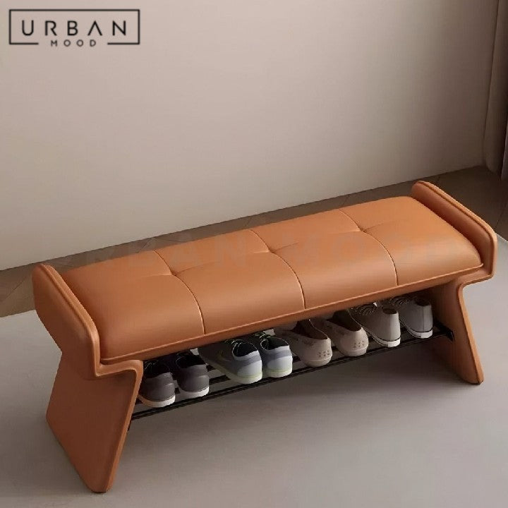 AISSATOU Modern Leather Bench