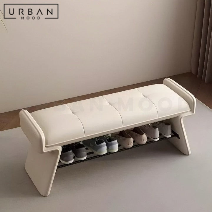 AISSATOU Modern Leather Bench