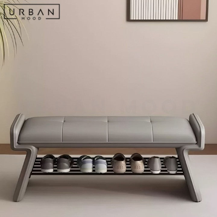 AISSATOU Modern Leather Bench