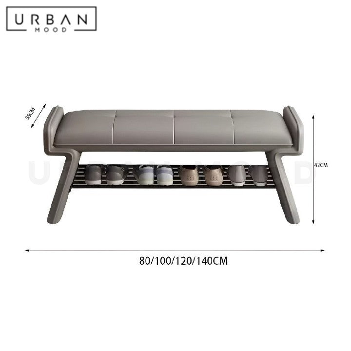 AISSATOU Modern Leather Bench