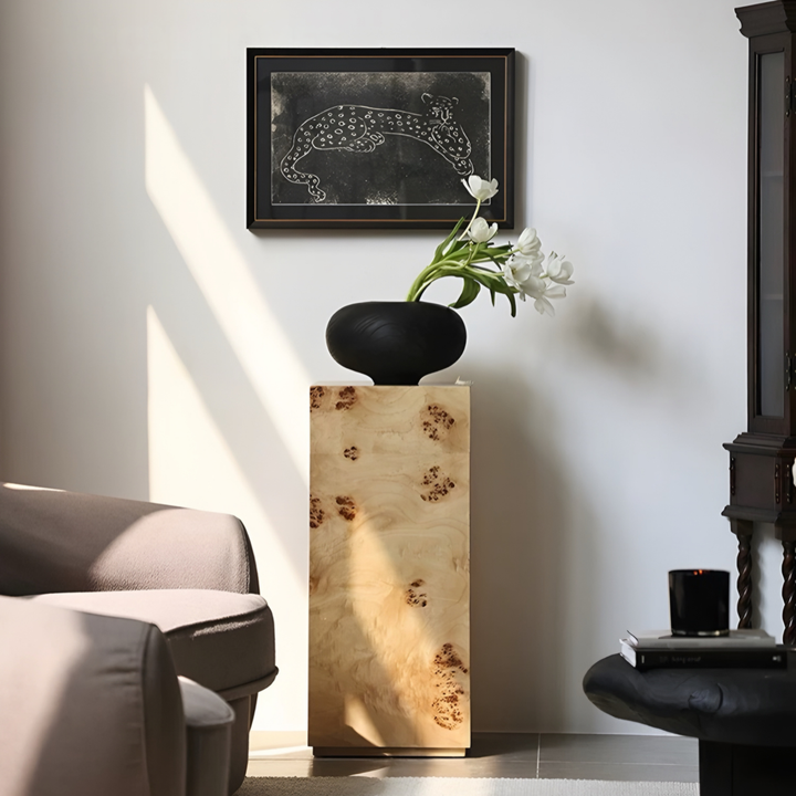 AKIRA Modern Mappa Burl Pedestal - Urban Mood Singapore