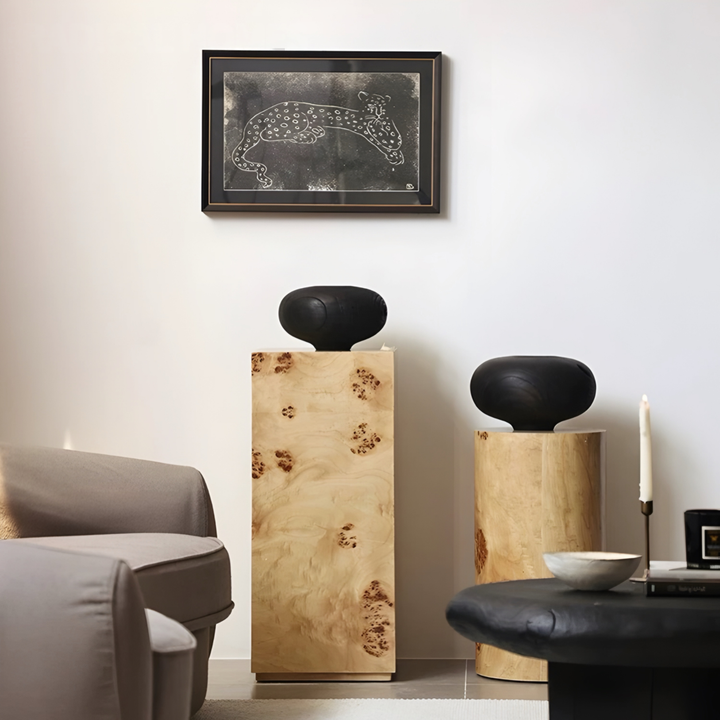 AKIRA Modern Mappa Burl Pedestal - Urban Mood Singapore