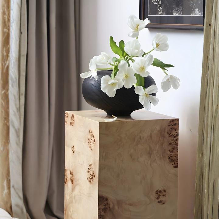 AKIRA Modern Mappa Burl Pedestal - Urban Mood Singapore