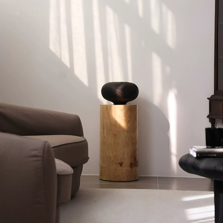 AKIRA Modern Mappa Burl Pedestal - Urban Mood Singapore