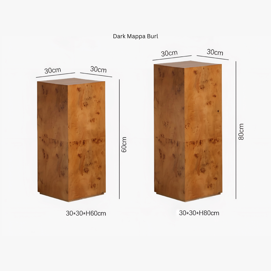 AKIRA Modern Mappa Burl Pedestal - Urban Mood Singapore