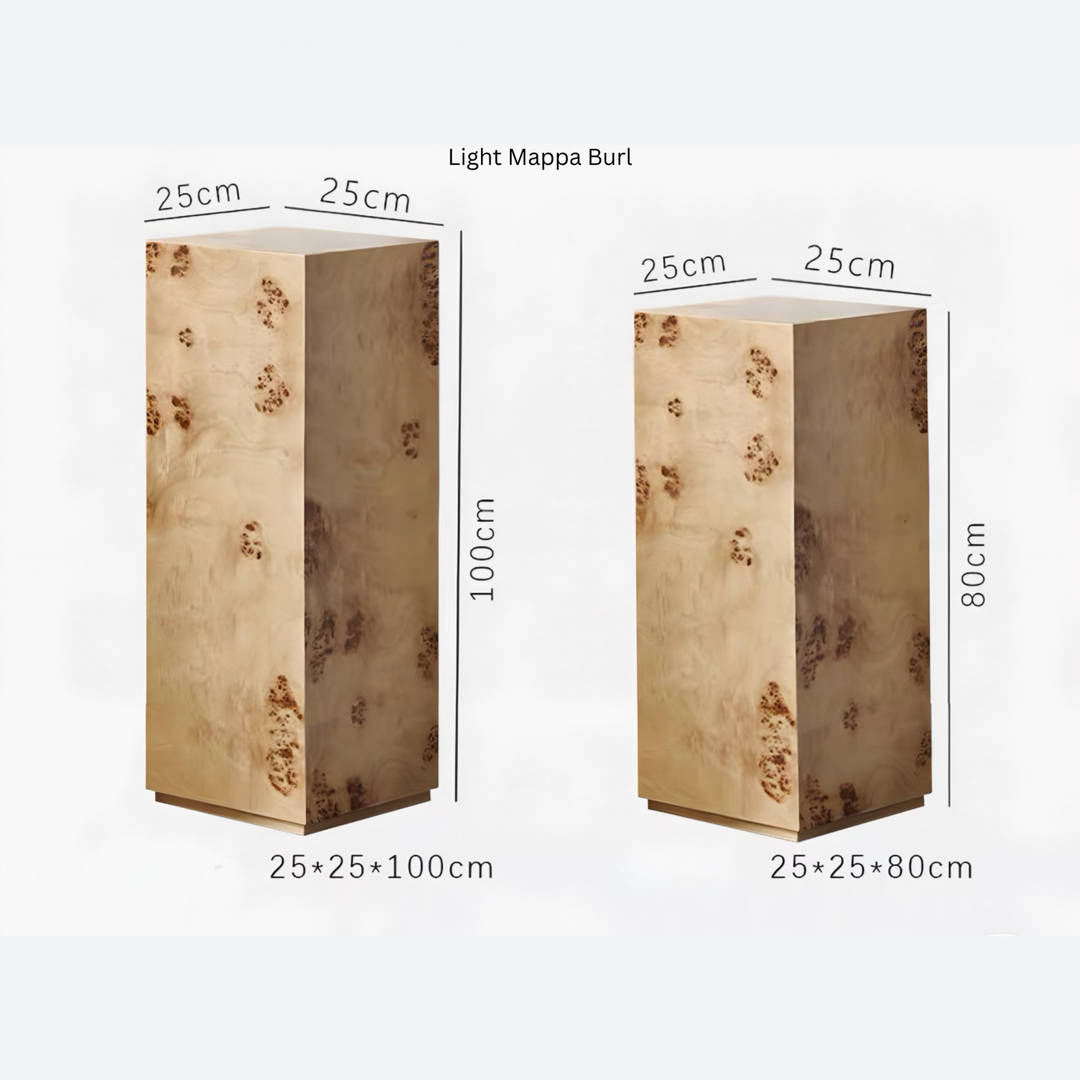 AKIRA Modern Mappa Burl Pedestal - Urban Mood Singapore