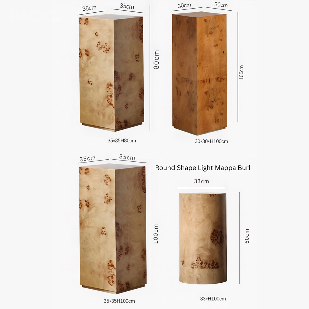 AKIRA Modern Mappa Burl Pedestal - Urban Mood Singapore