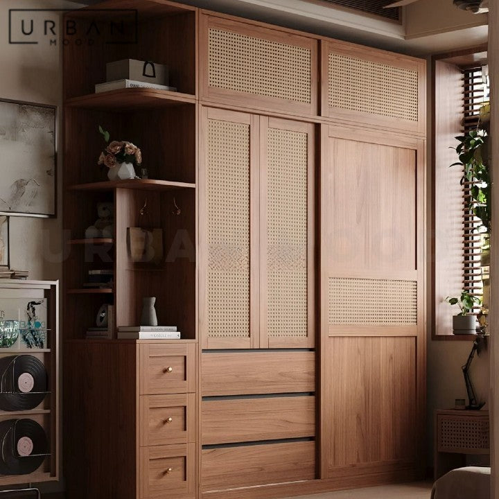 AKPAN Rustic Solid Wood Wardrobe