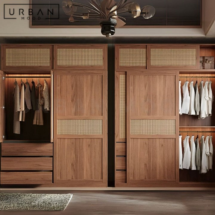 AKPAN Rustic Solid Wood Wardrobe