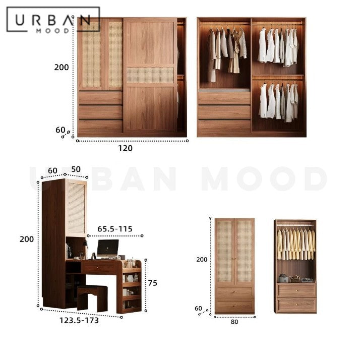 AKPAN Rustic Solid Wood Wardrobe