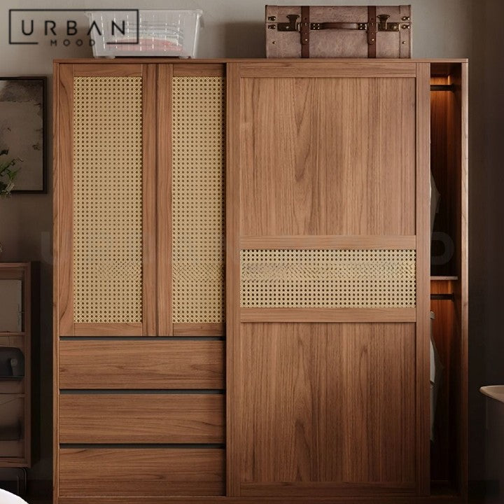 AKPAN Rustic Solid Wood Wardrobe