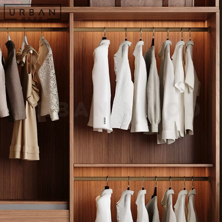 AKPAN Rustic Solid Wood Wardrobe