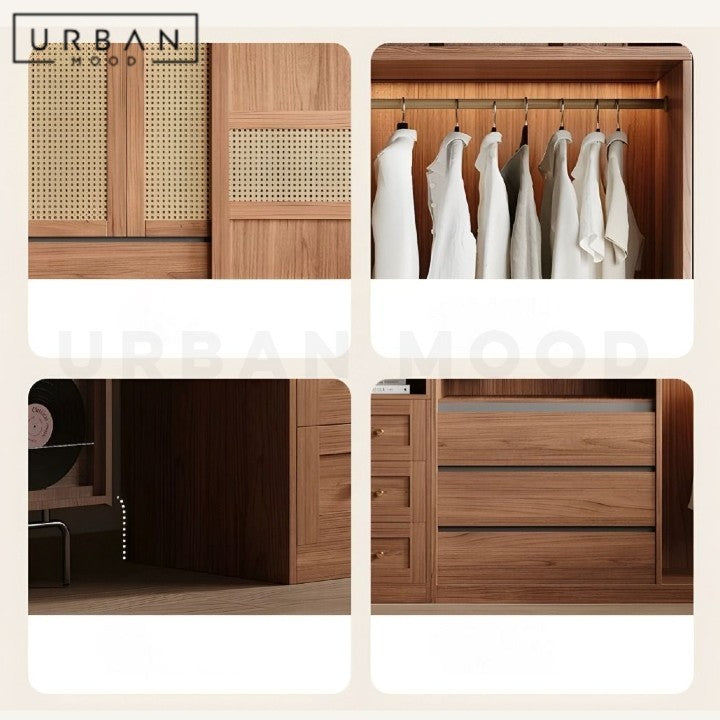 AKPAN Rustic Solid Wood Wardrobe