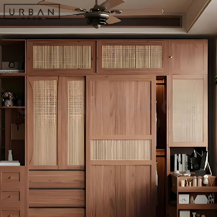 AKPAN Rustic Solid Wood Wardrobe