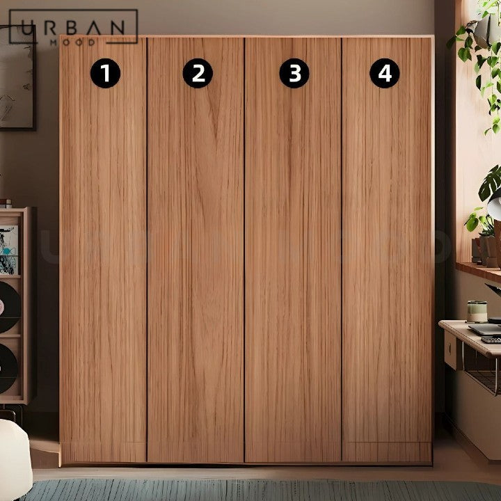 AKPAN Rustic Solid Wood Wardrobe