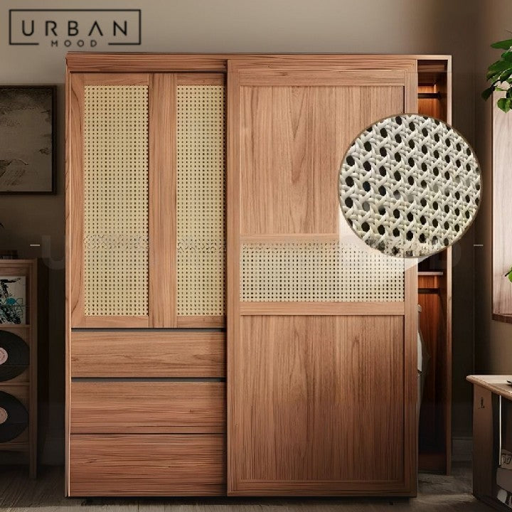 AKPAN Rustic Solid Wood Wardrobe