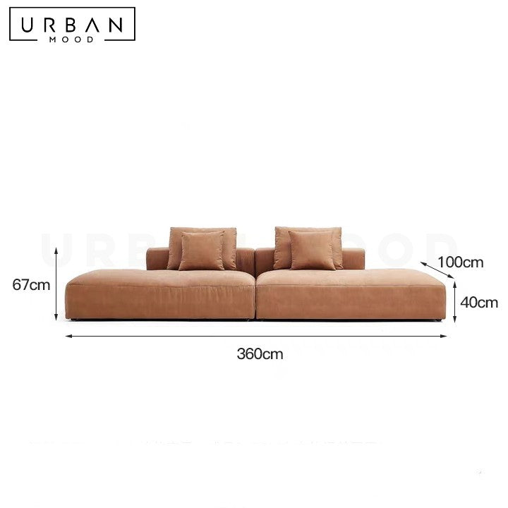 LARCON Modern Leather Sofa