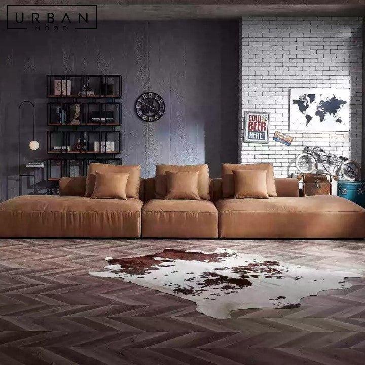 LARCON Modern Leather Sofa