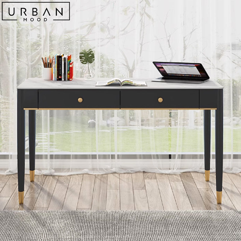 ALBA Victorian Sintered Stone Study Table – Urban Mood