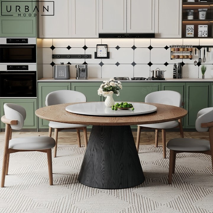 ALDA Modern Round Solid Wood Dining Table – Urban Mood
