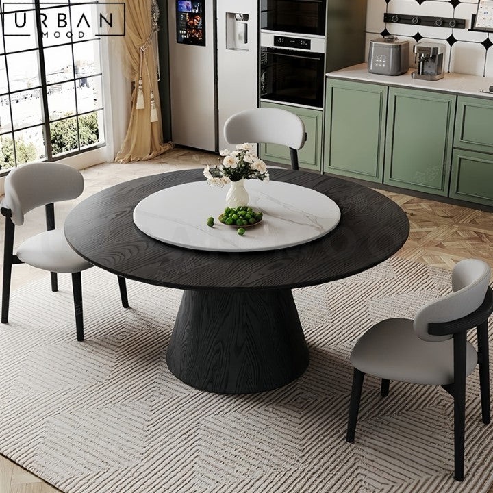 ALDA Modern Round Solid Wood Dining Table