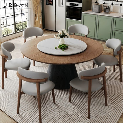 ALDA Modern Round Solid Wood Dining Table