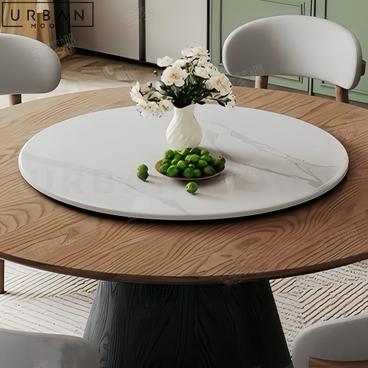 ALDA Modern Round Solid Wood Dining Table