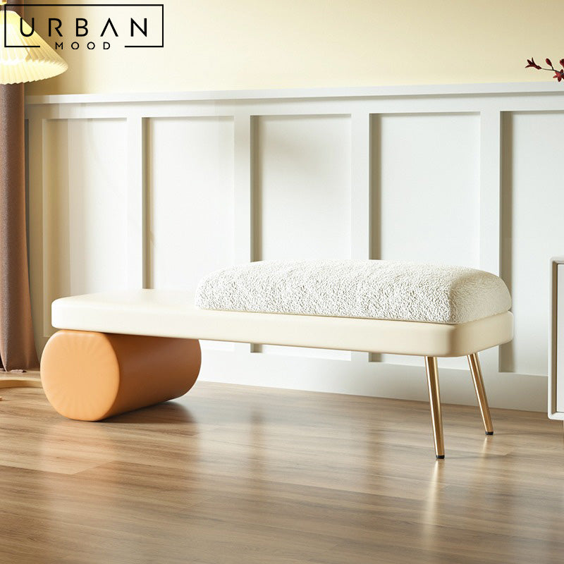 Aleeda ALEEDA Modern Fabric Bench – Urban Mood