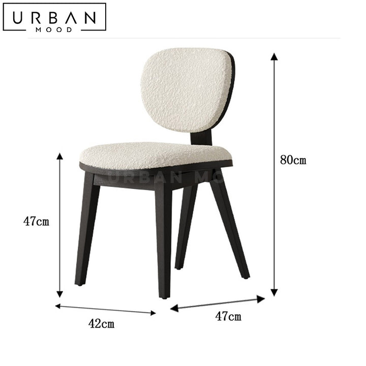 ALESA Modern Boucle Dining Chair