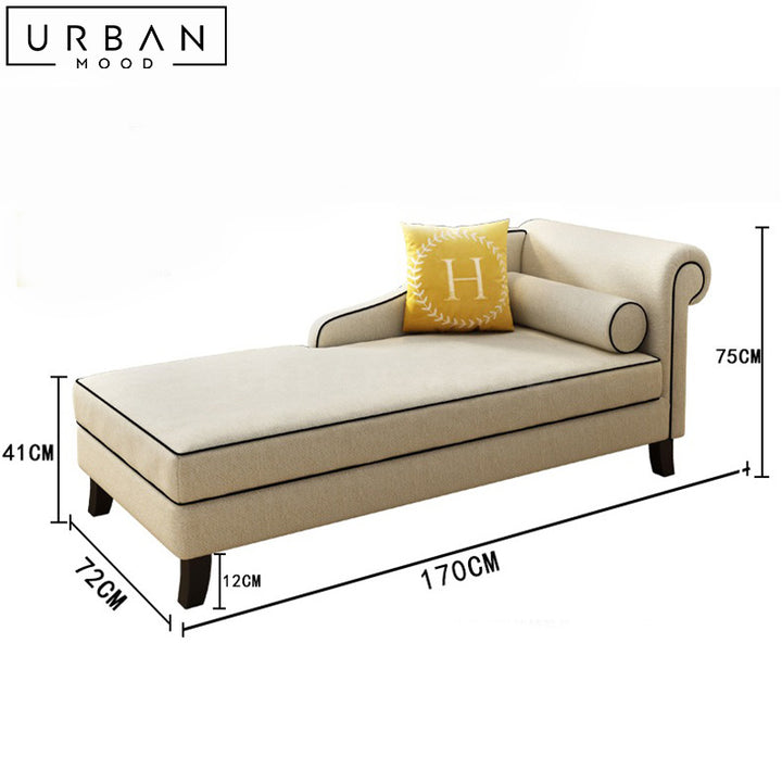 ALESAN Modern Fabric Chaise Sofa