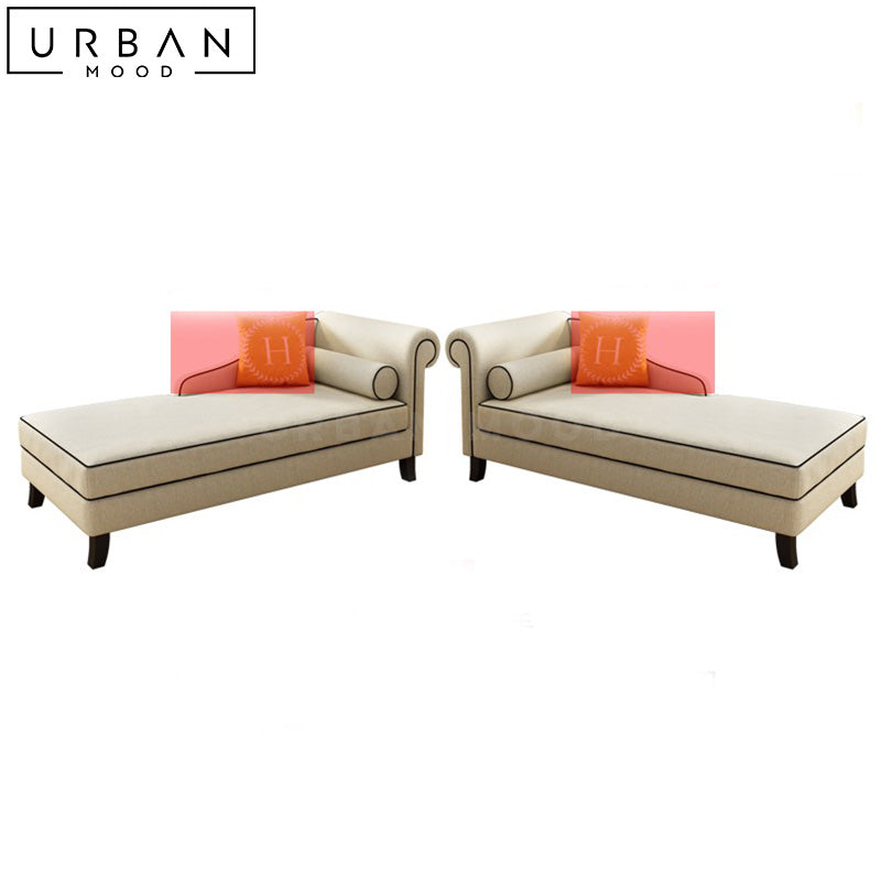 ALESAN Modern Fabric Chaise Sofa