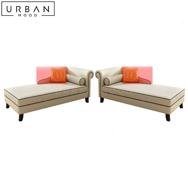 ALESAN Modern Fabric Chaise Sofa