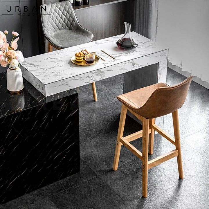 ALEXAN Modern Leather Bar Stool