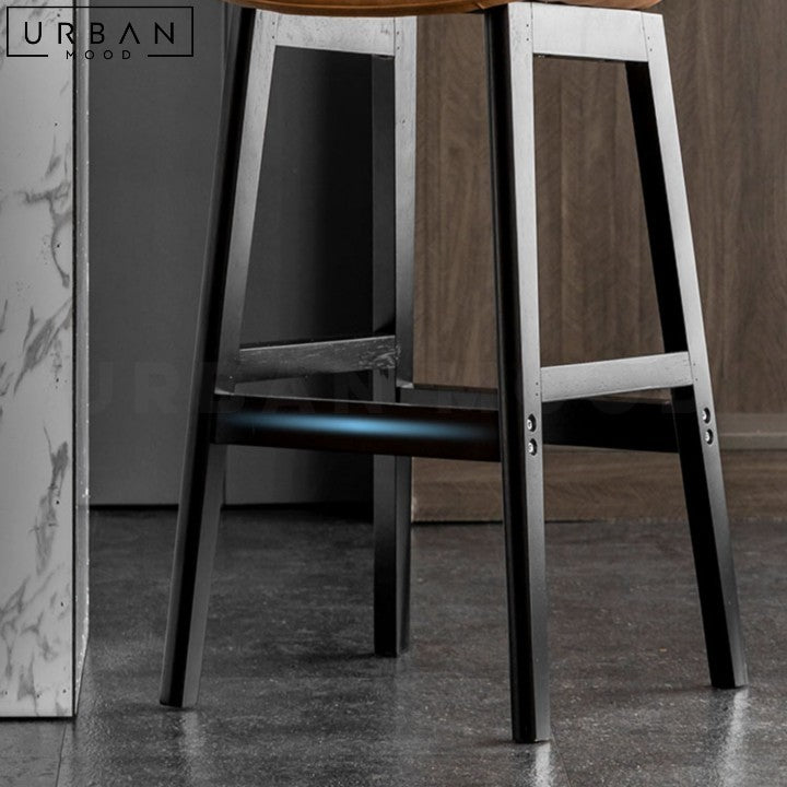 ALEXAN Modern Leather Bar Stool