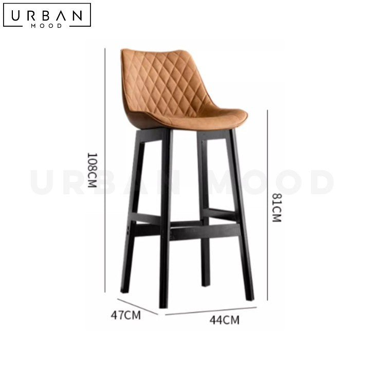 ALEXAN Modern Leather Bar Stool