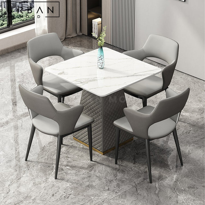 ALFON Modern Sintered Stone Dining Table Set