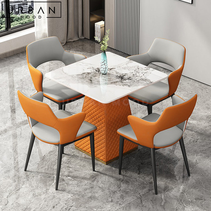 ALFON Modern Sintered Stone Dining Table Set