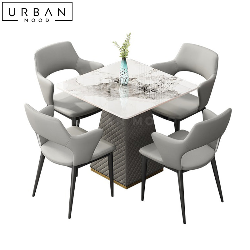 ALFON Modern Sintered Stone Dining Table Set