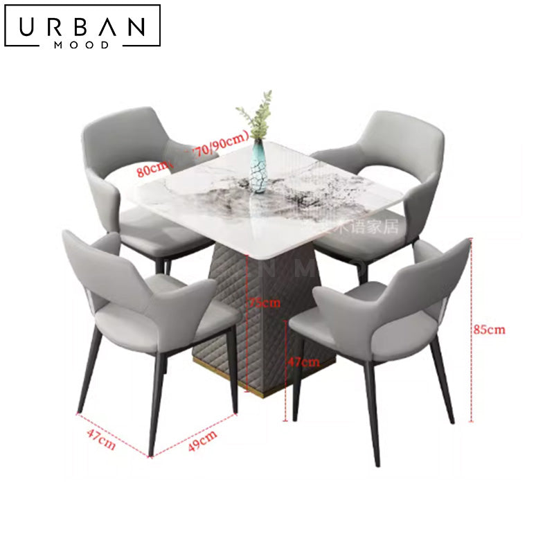 ALFON Modern Sintered Stone Dining Table Set