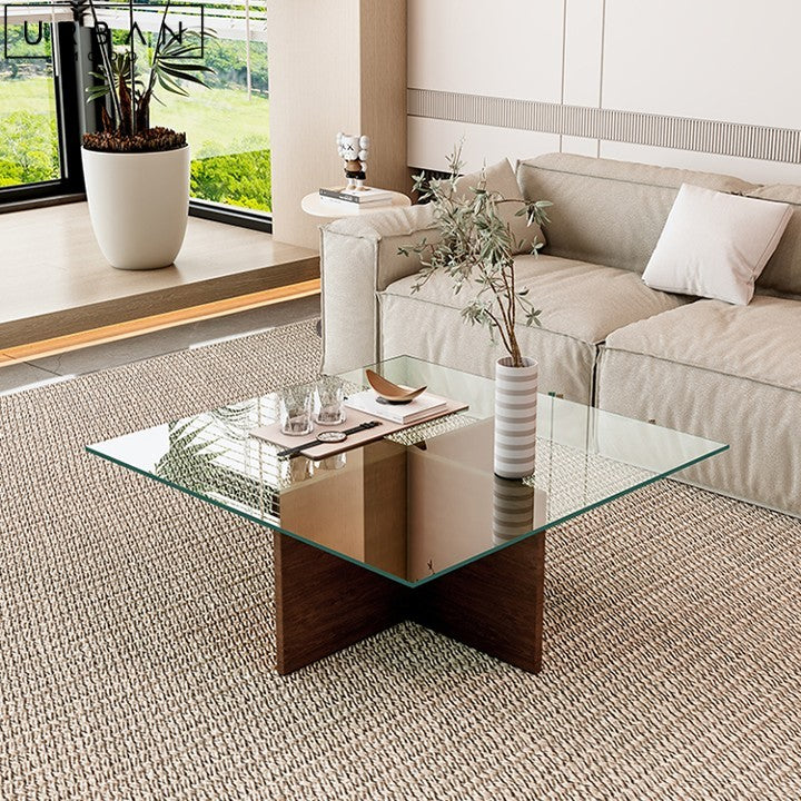 ALINA Modern Glass Coffee Table