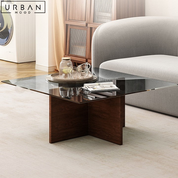 ALINA Modern Glass Coffee Table