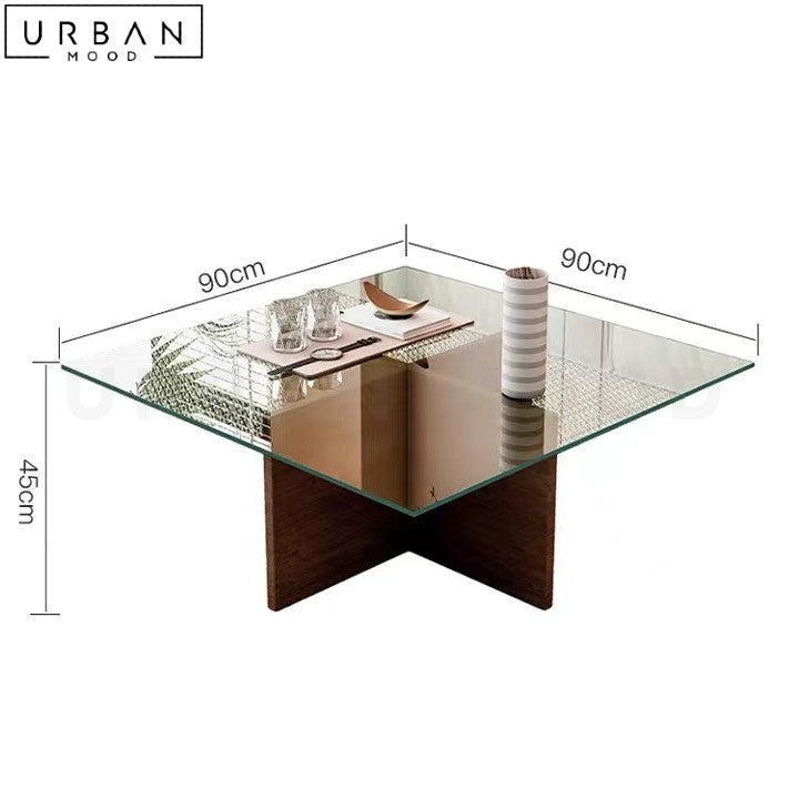 ALINA Modern Glass Coffee Table