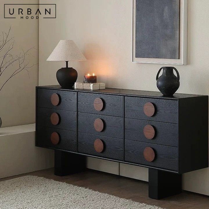 ALLAR Solid Wood Chest Of Drawers