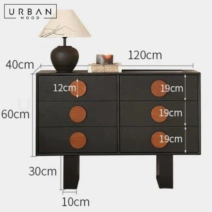 ALLAR Solid Wood Chest Of Drawers